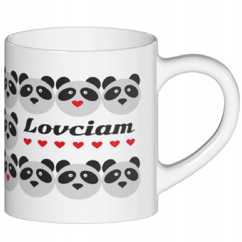 Ceramiczny kubek z uchwytem LOVCIAM do kawy herbaty czekolady 250ml - prezent upominek dla kobiety faceta mężczyzny dziewczyny żony chłopaka męża