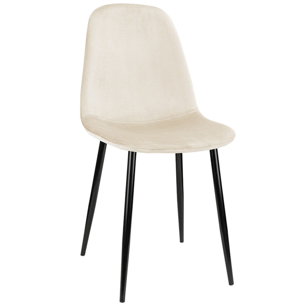 Krzesło tapicerowane do salonu jadalni welurowe beżowe loft