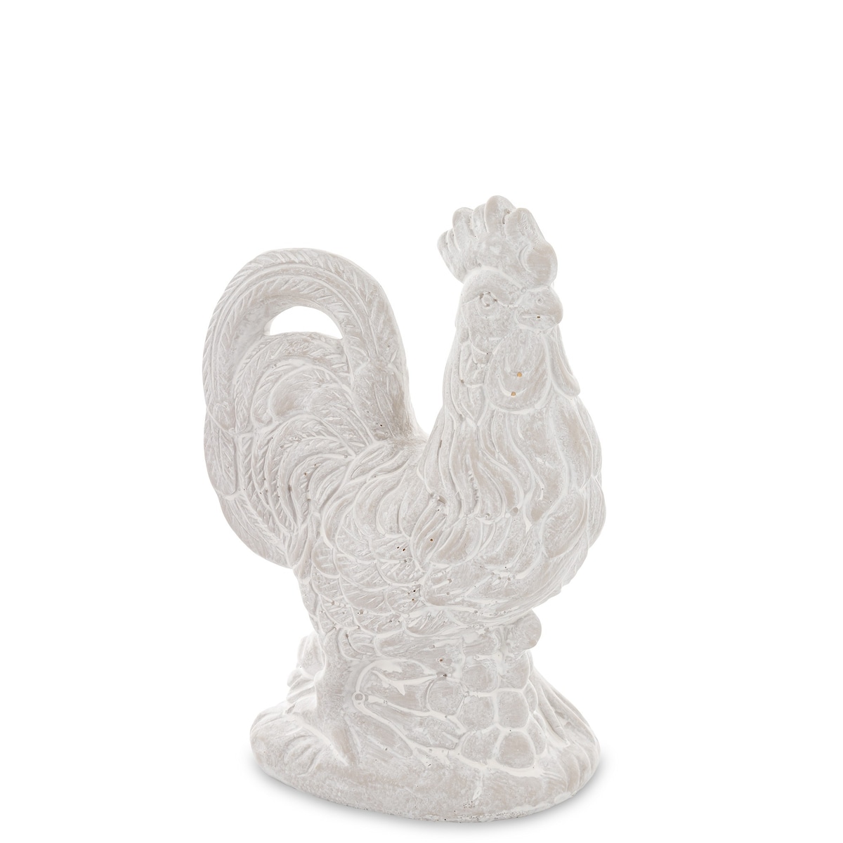 Dekoracja - biały KOGUT 23,5x10x17 cm