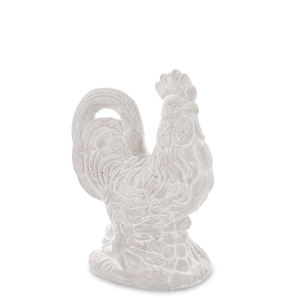 Dekoracja - biały KOGUT 23,5x10x17 cm