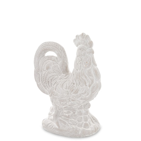 Dekoracja - biały KOGUT 23,5x10x17 cm