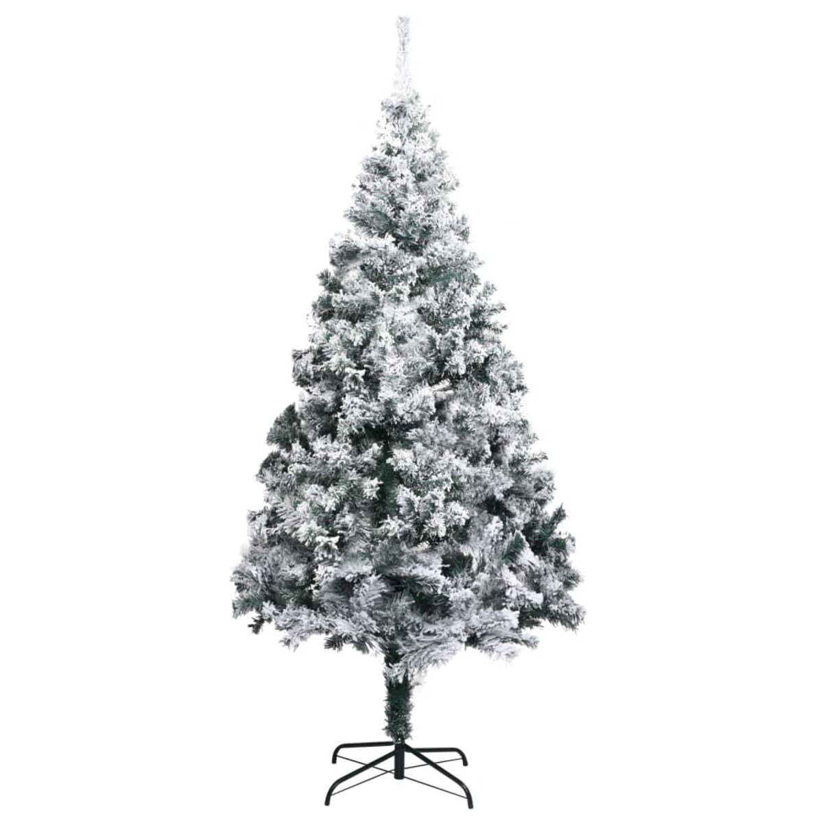 vidaXL Sztuczna choinka, ośnieżona, zielona, 210 cm, PVC