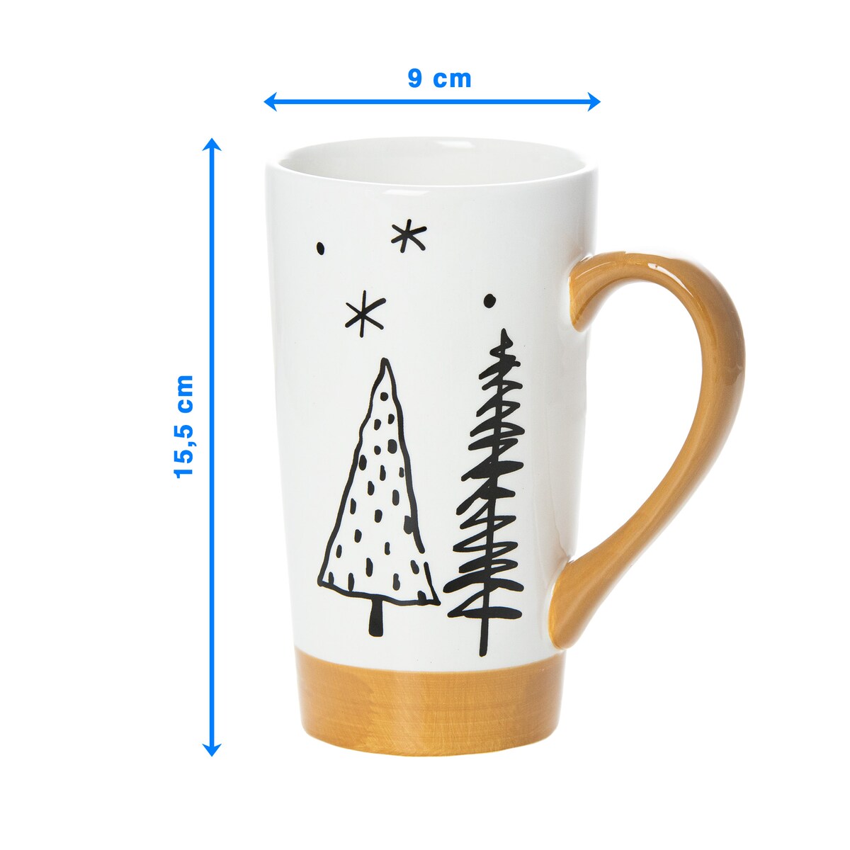 Kubek Świąteczny Ceramiczny Na Prezent 15,5 Cm Boże Narodzenie Duży