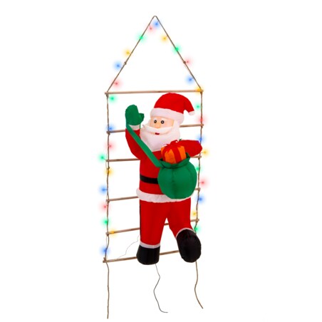 Mikołaj Nadmuchiwany Drabina Świecący Duży Pompowany Led 150 Cm