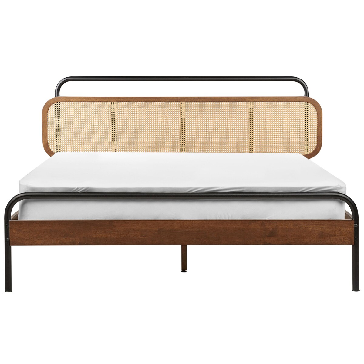 Łóżko drewniane 160 x 200 cm ciemne BOUSSICOURT