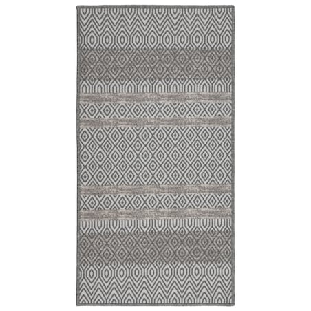 Chodnik Antypoślizgowy Vita 80x150 cm Geometryczny Szary