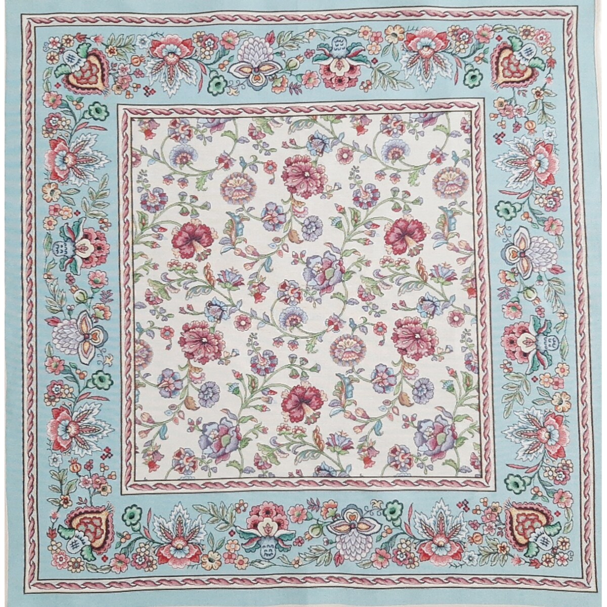 Obrus Na Stół 100X100 Cm Ozdobny Dekoracyjny Ethno Azure