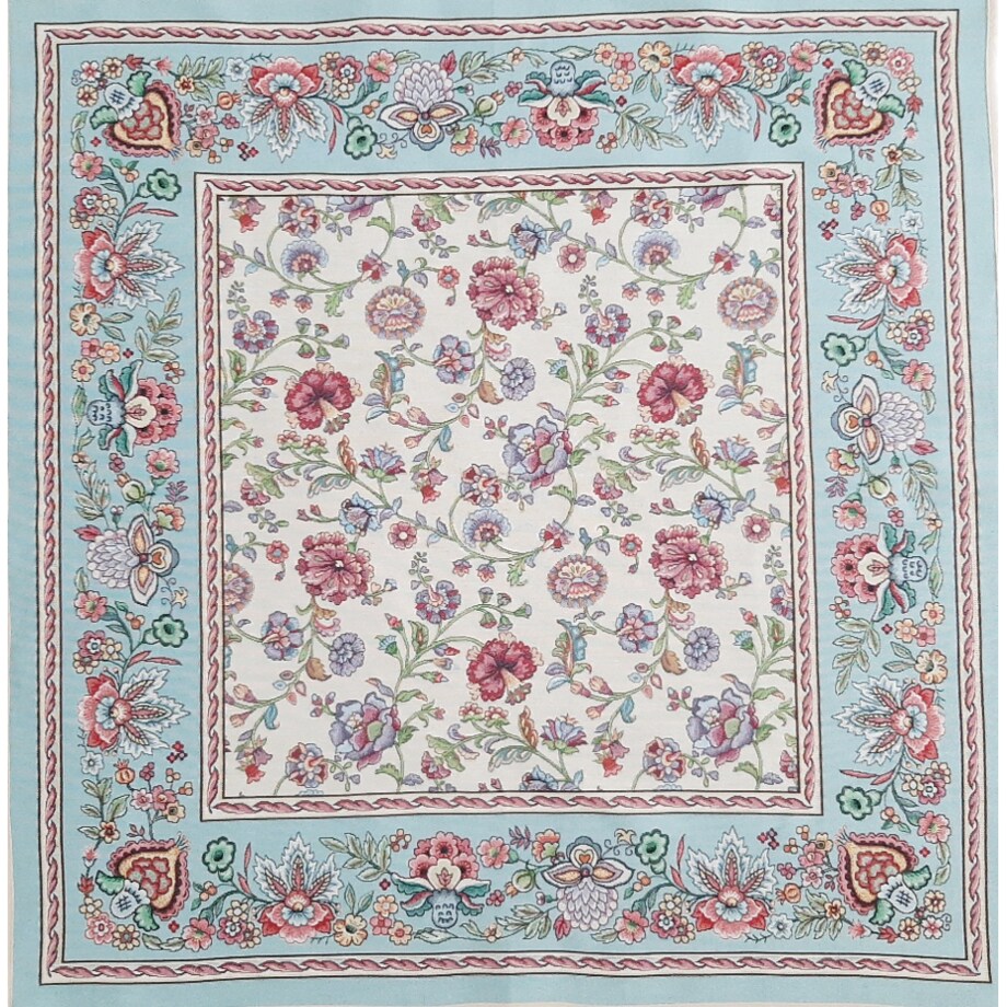 Obrus Na Stół 100X100 Cm Ozdobny Dekoracyjny Ethno Azure