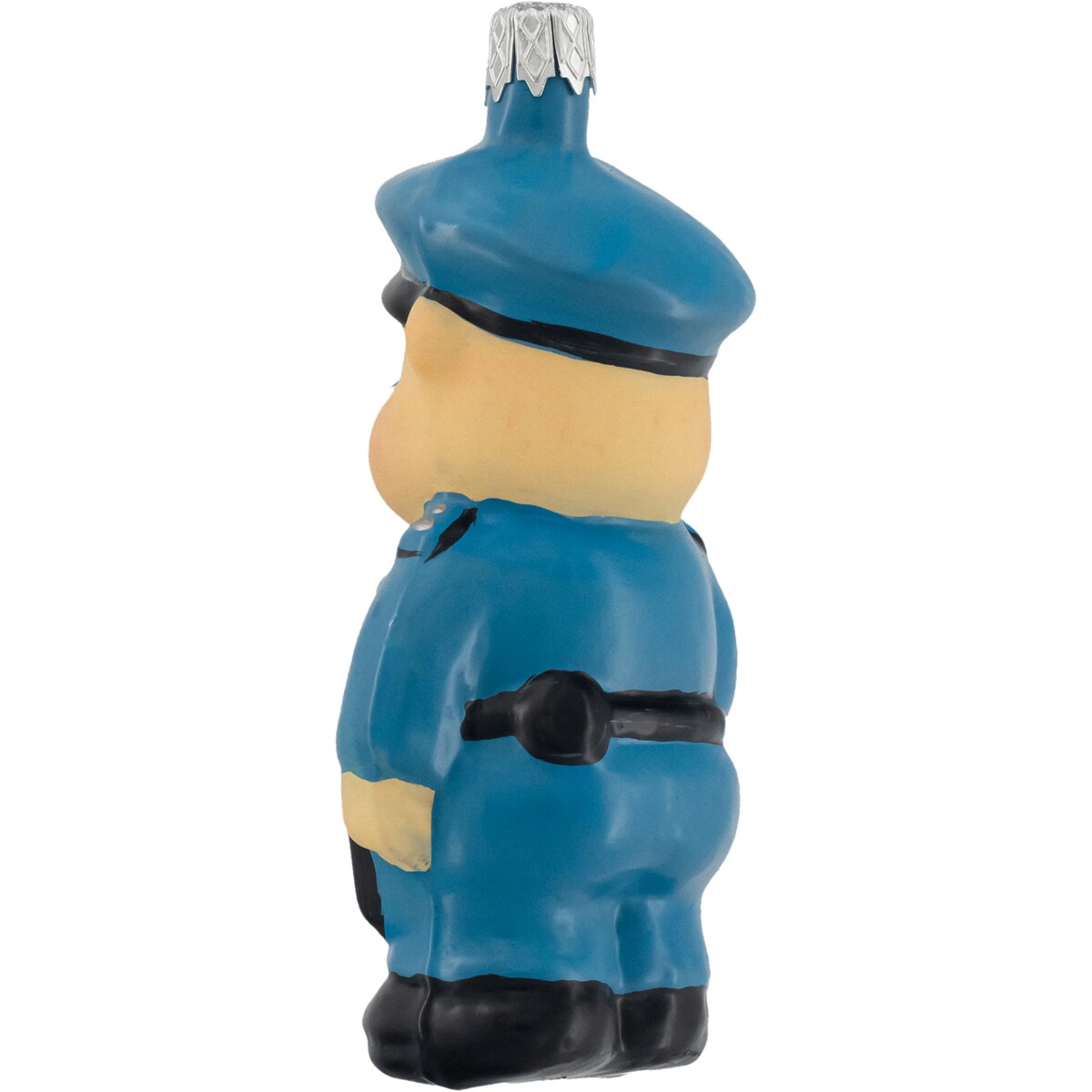 Bombka choinkowa szklana - Miś Policjant w mundurze