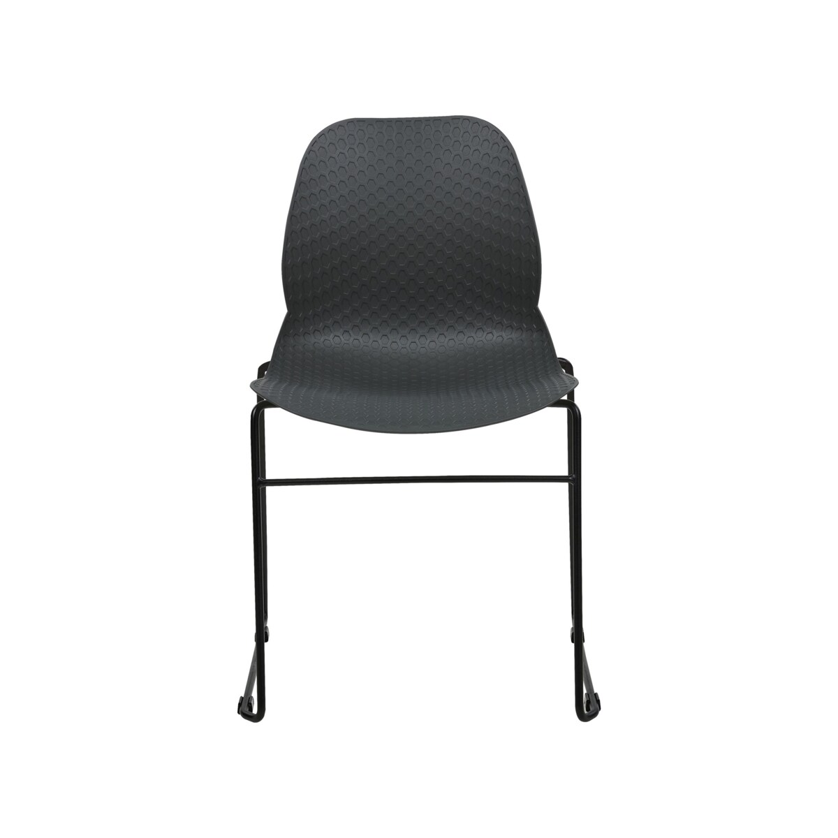 Zestaw 4 krzeseł do jadalni ciemnoszary PANORA