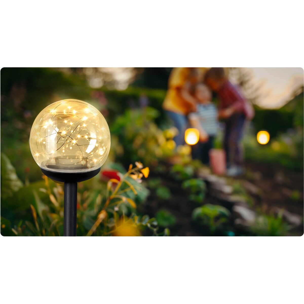 Lampa solarna ogrodowa kula led Ilumen 4szt.