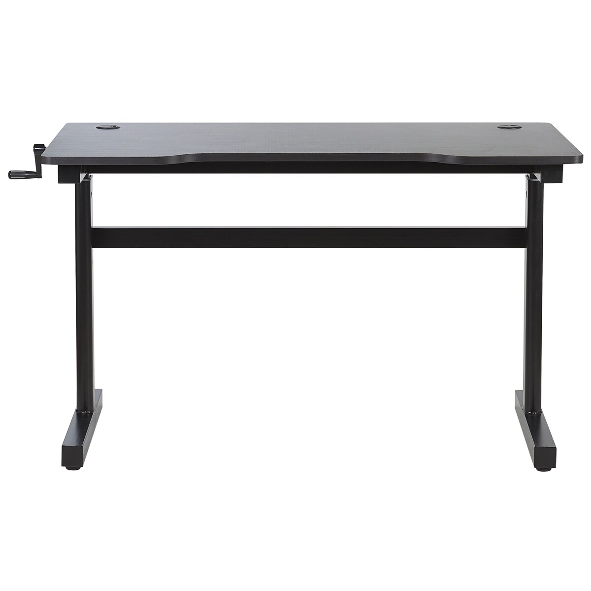 Biurko gamingowe RGB LED regulowane manualnie 120 x 60 cm czarne DURBIN