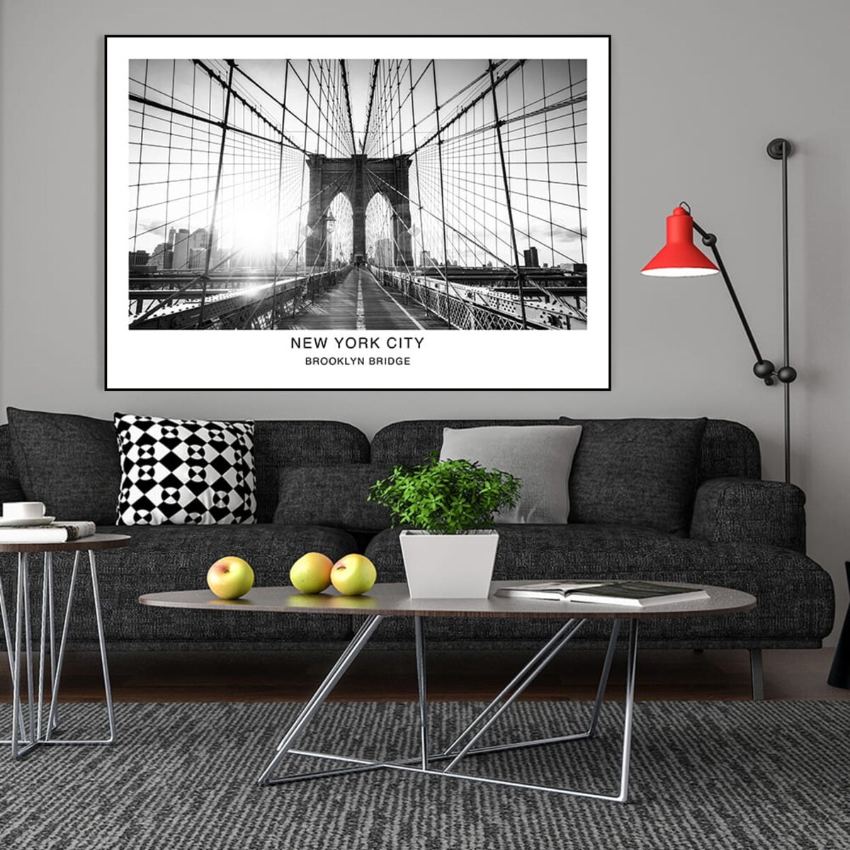 plakat brooklyn bridge nowy jork 50x70 cm