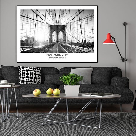 plakat brooklyn bridge nowy jork 50x70 cm