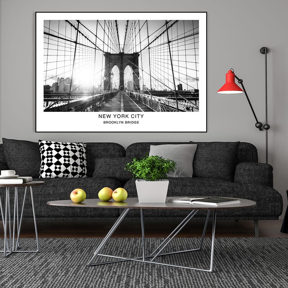 plakat brooklyn bridge nowy jork 50x70 cm