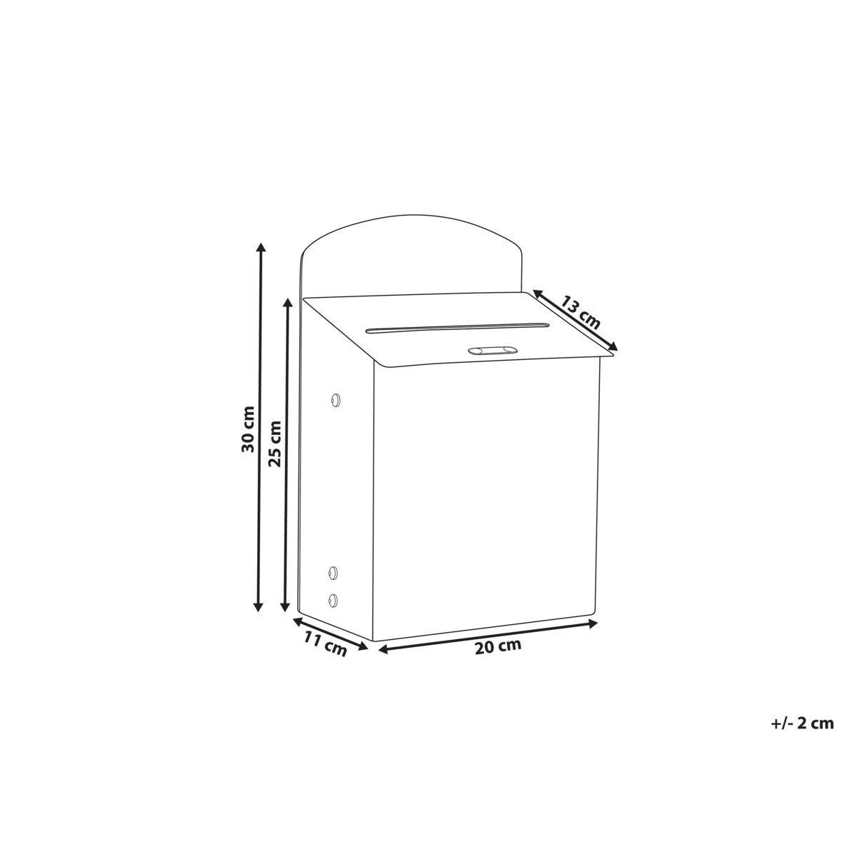 Skrzynka na listy świąteczna FORSSA 30 cm Czerwony
