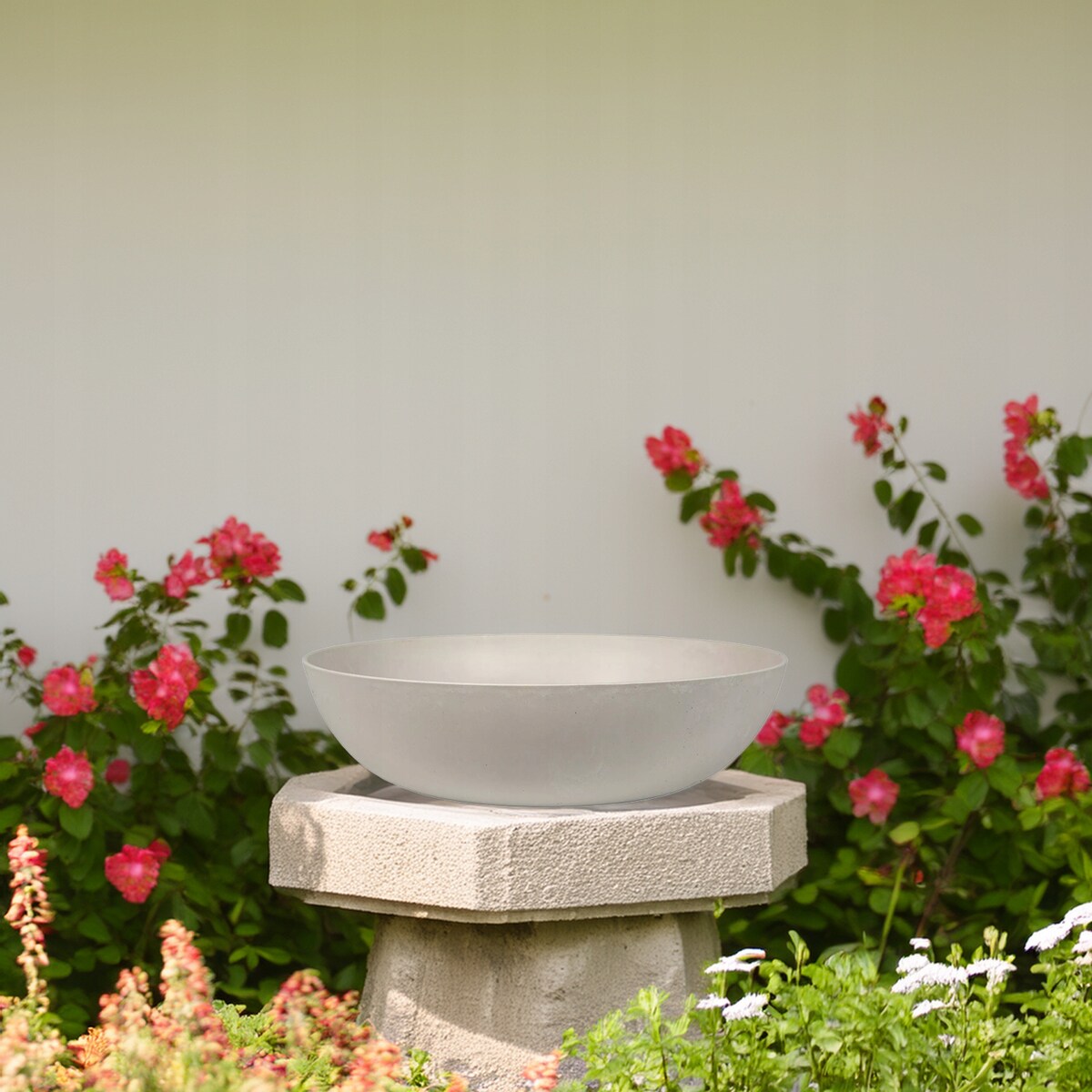 MISA MISKA DEKORACYJNA POIDEŁKO NA FONTANNĘ TWORZYWO SZARA DUŻA 30cm