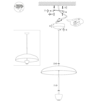 LAMPA WISZĄCA ALUMINIOWA VESPERA BRĄZOWA