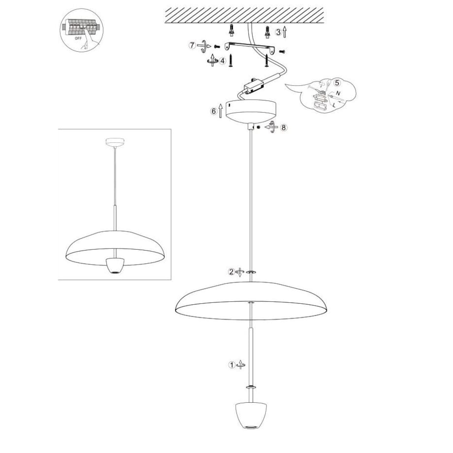LAMPA WISZĄCA ALUMINIOWA VESPERA BRĄZOWA