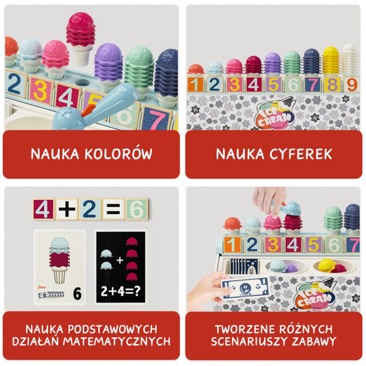 Lodziarnia - zabawka matematyczna dla dzieci 36 mies.+ Top Bright