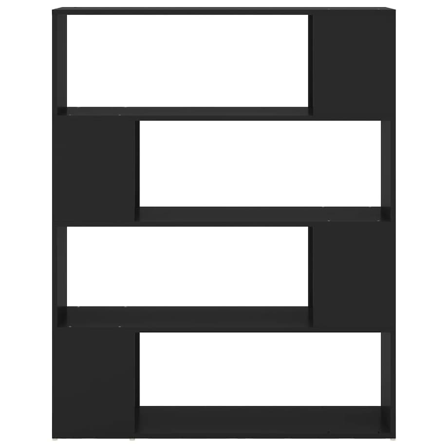 vidaXL Regał na książki/przegroda, czarny, 100x24x124 cm