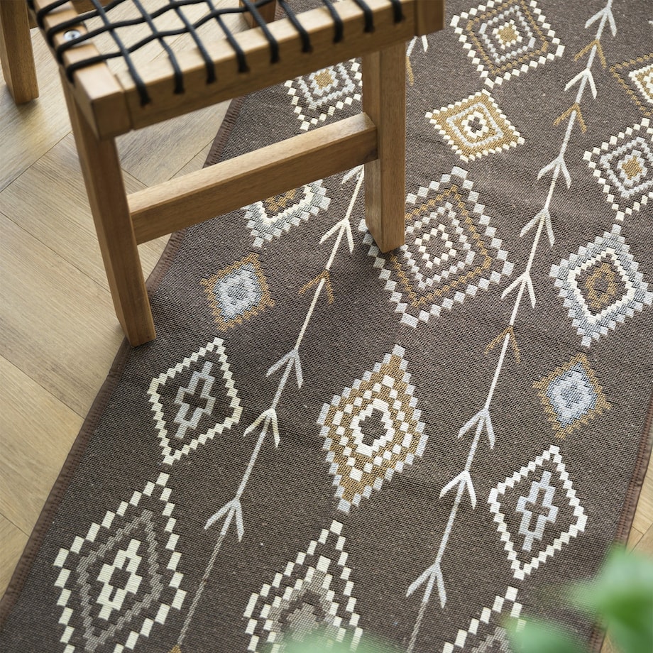 Dywan Kilim Nord 60x120 cm e-floor Aztecki brązowy
