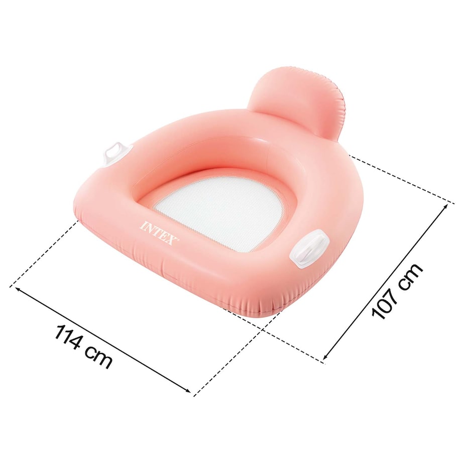 Fotel materac dmuchany Intex 56801 do pływania różowy Lounge plażowy