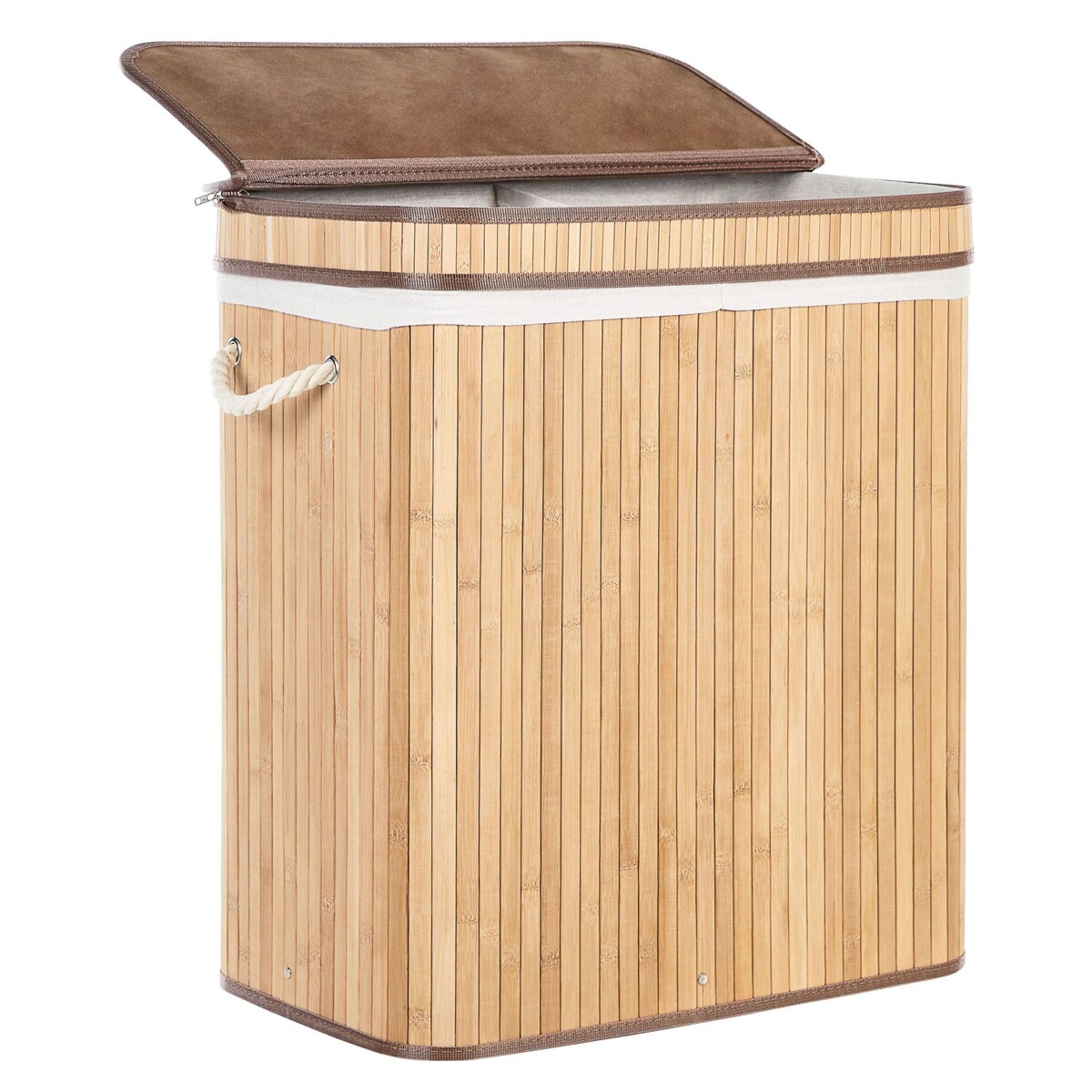 Kosz bambusowy z pokrywką jasne drewno KALTHOTA