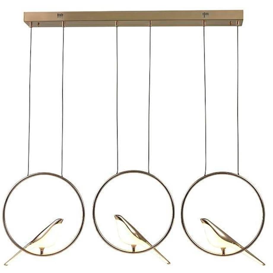 Lampa wisząca Bird Line MSE010100295 ptaki do salonu złote