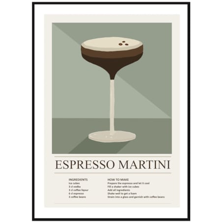 Poster Story, Plakat, Obraz - Espresso Martini No1, wymiary 21 x 30 cm
