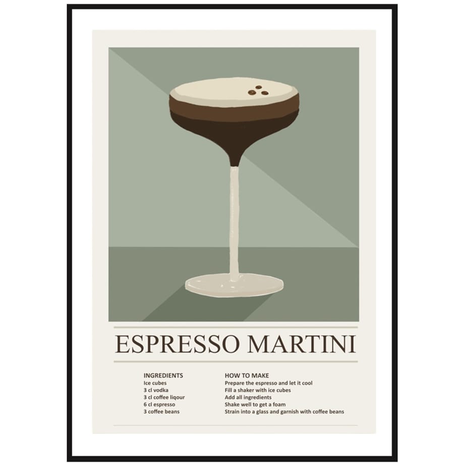 Poster Story, Plakat, Obraz - Espresso Martini No1, wymiary 21 x 30 cm