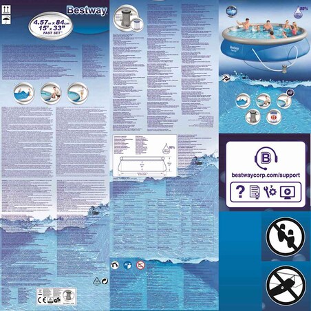 Bestway Basen dmuchany Fast Set, okrągły, 457x122 cm