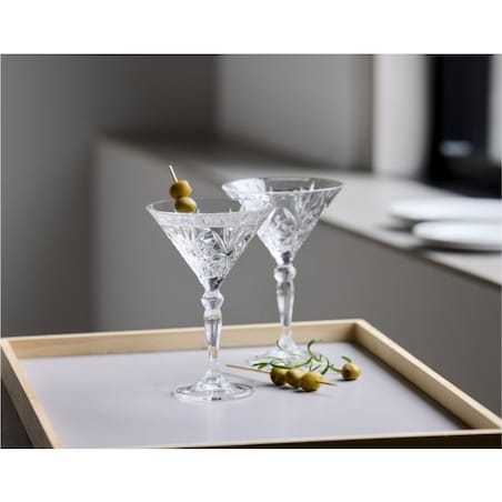 Kieliszki do martini ze szkła kryształowego Melodia 210 ml 4 sztuki 33657