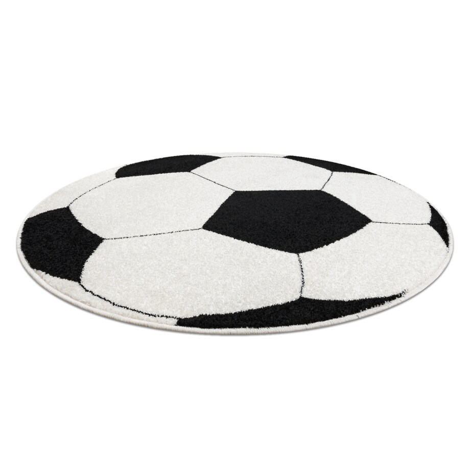Dywan SILVER koło PIŁKA - czarno biała koło 100 cm