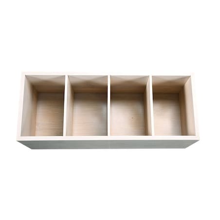 Pojemnik bambusowy na sztućce, serwetki, 4 przegródki, Kesper