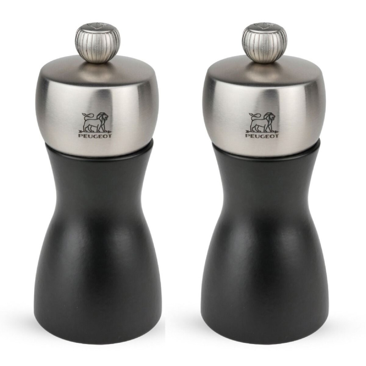 Zestaw 2 młynków do soli i pieprzu Fidji czarny, 12 cm, Peugeot
