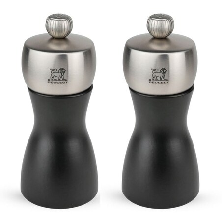 Zestaw 2 młynków do soli i pieprzu Fidji czarny, 12 cm, Peugeot