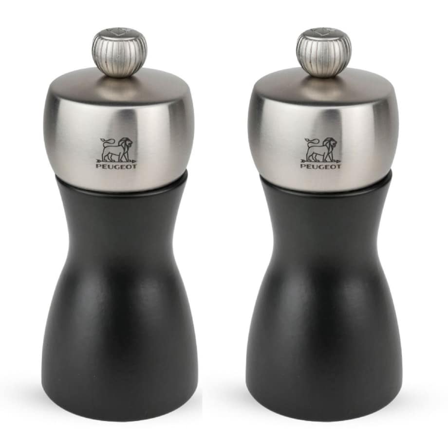Zestaw 2 młynków do soli i pieprzu Fidji czarny, 12 cm, Peugeot