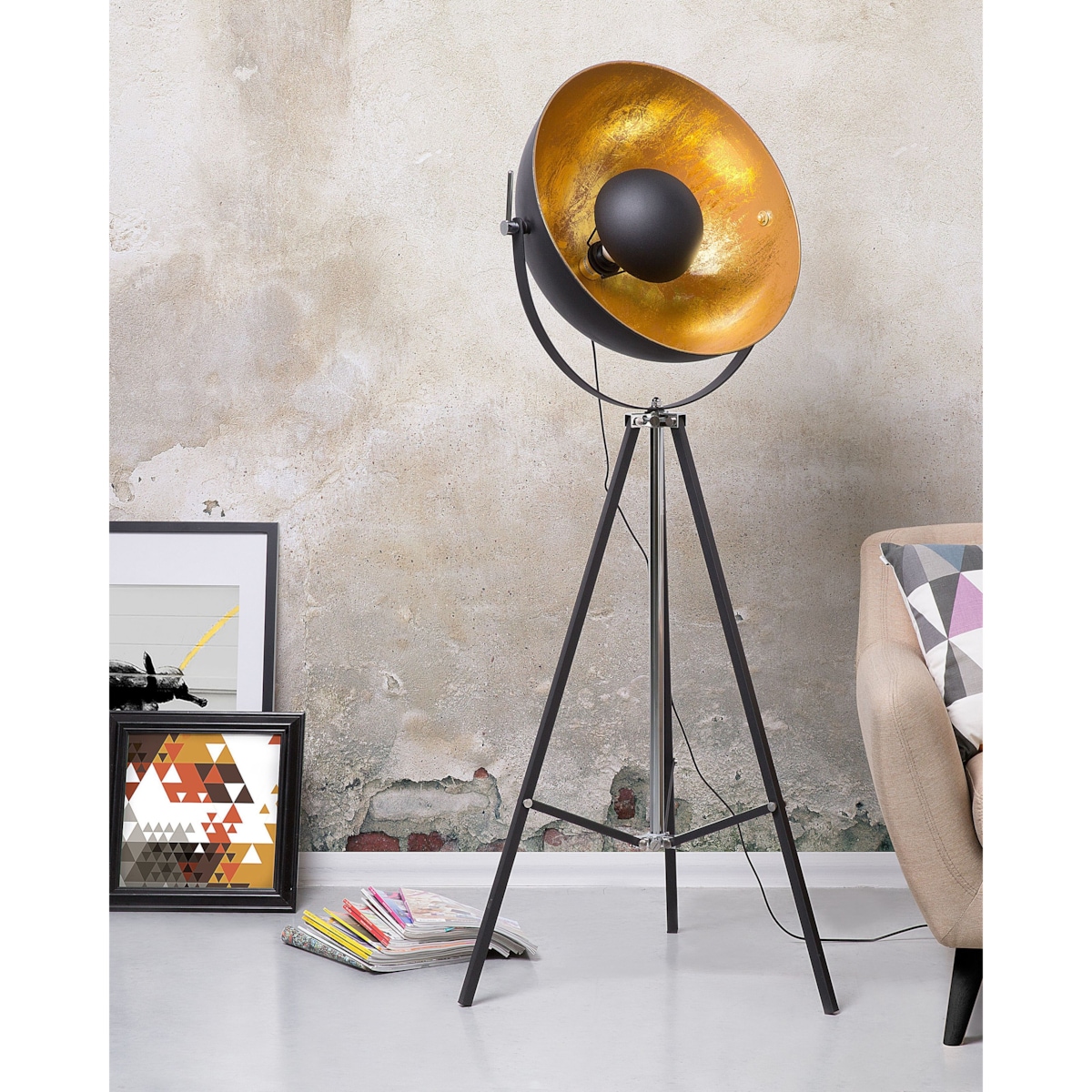 Lampa podłogowa THAMES Metal Złoty