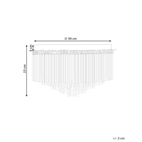 Żyrandol metalowy srebrny FIRVIDA