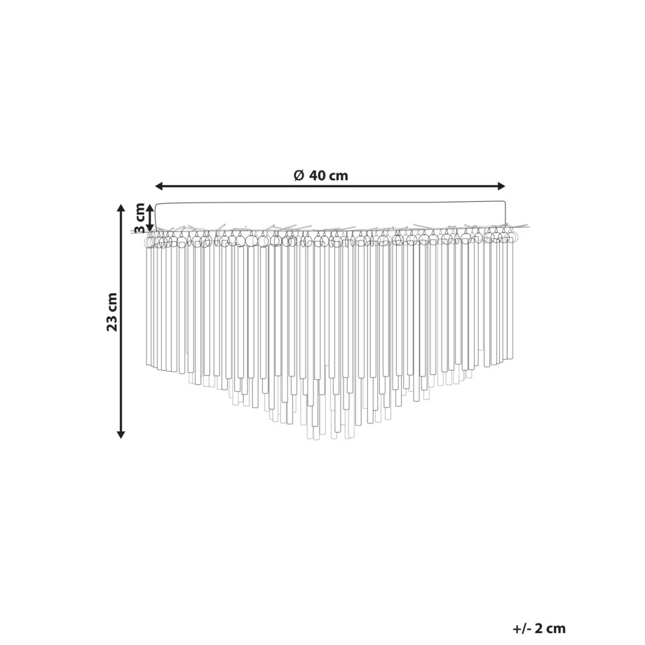 Żyrandol metalowy srebrny FIRVIDA
