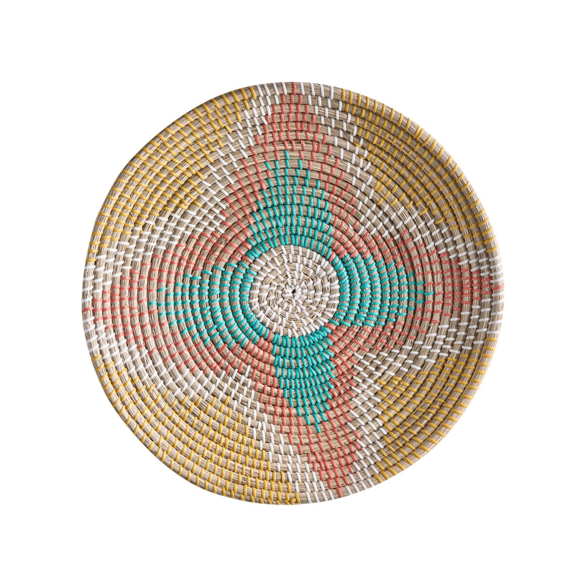 Zestaw 5 dekoracji ściennych z trawy morskiej wielokolorowy SONLA