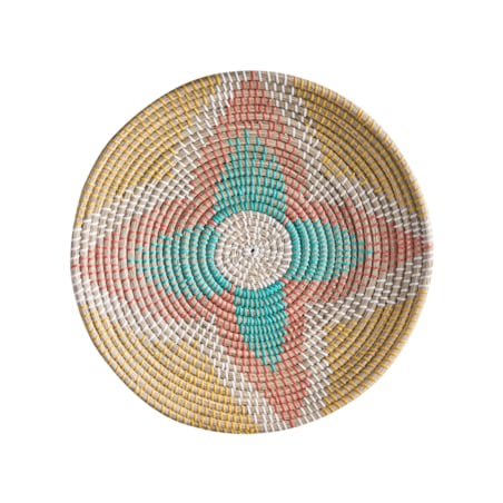 Zestaw 5 dekoracji ściennych z trawy morskiej wielokolorowy SONLA