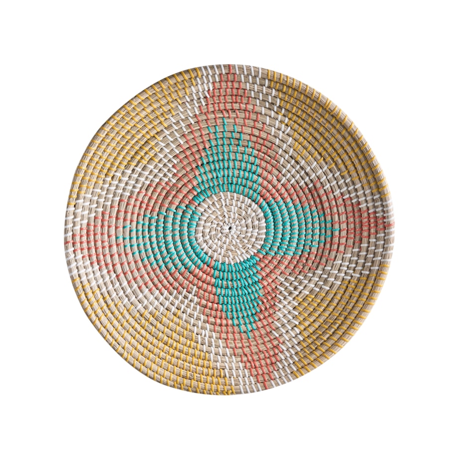 Zestaw 5 dekoracji ściennych z trawy morskiej wielokolorowy SONLA