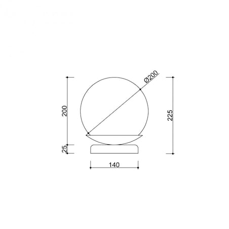 KUUL ST czarna lampa stołowa
