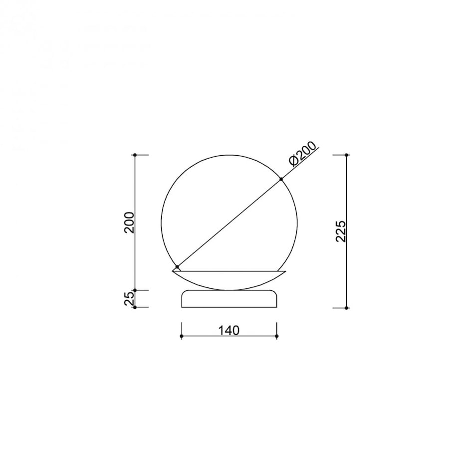 KUUL ST czarna lampa stołowa
