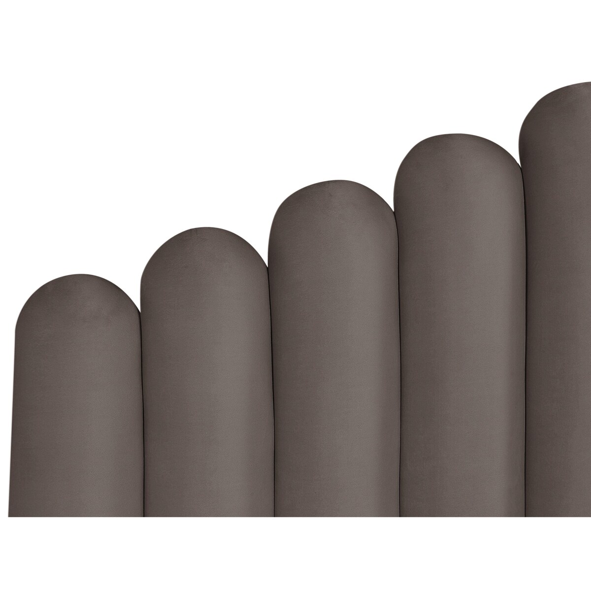 Łóżko z pojemnikiem welurowe 140 x 200 cm beżowoszare VINCENNES