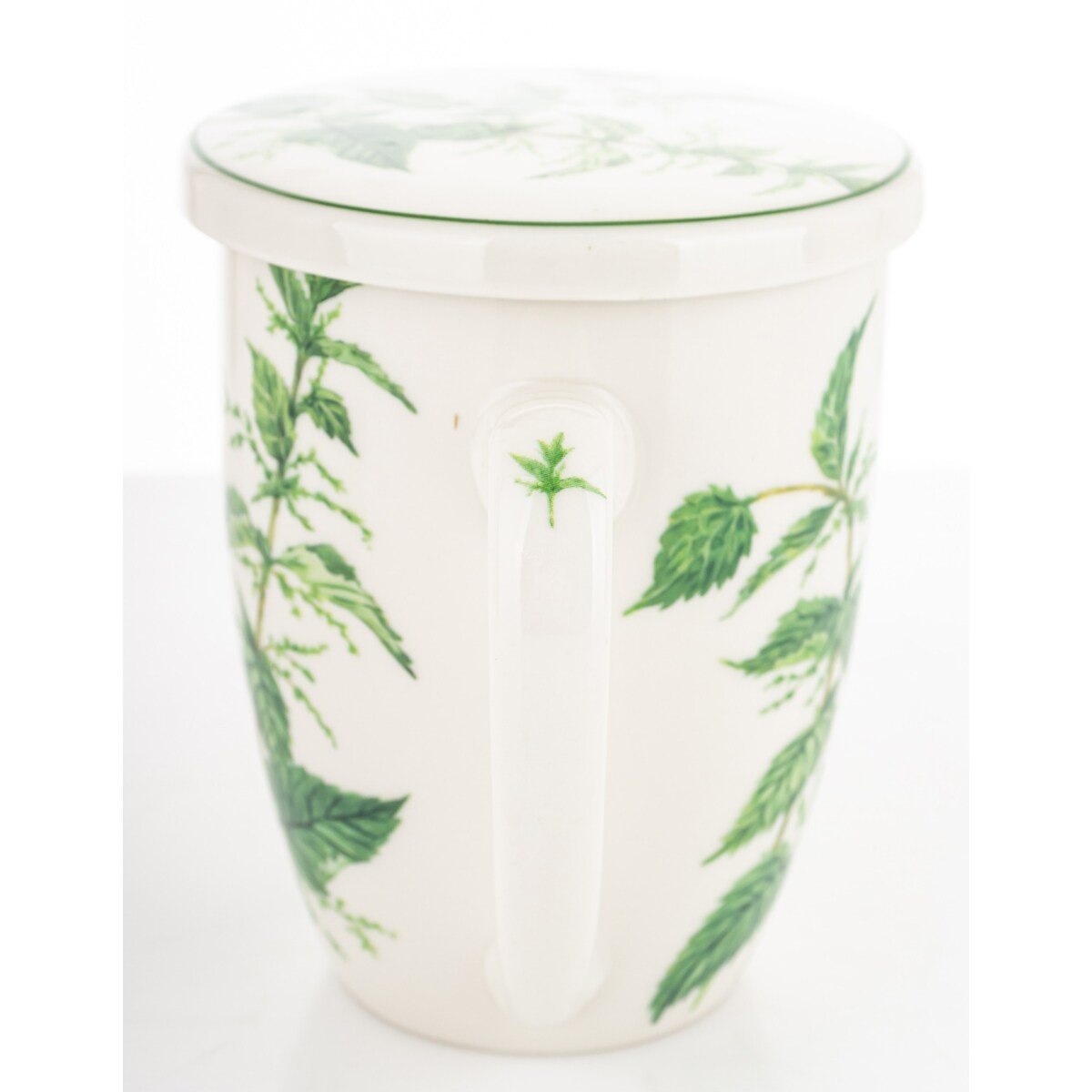 Kubek z zaparzaczem 350 ml w pudełku 12x12x9 cm HERBES pokrzywa