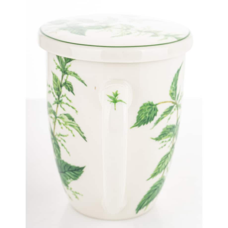 Kubek z zaparzaczem 350 ml w pudełku 12x12x9 cm HERBES pokrzywa