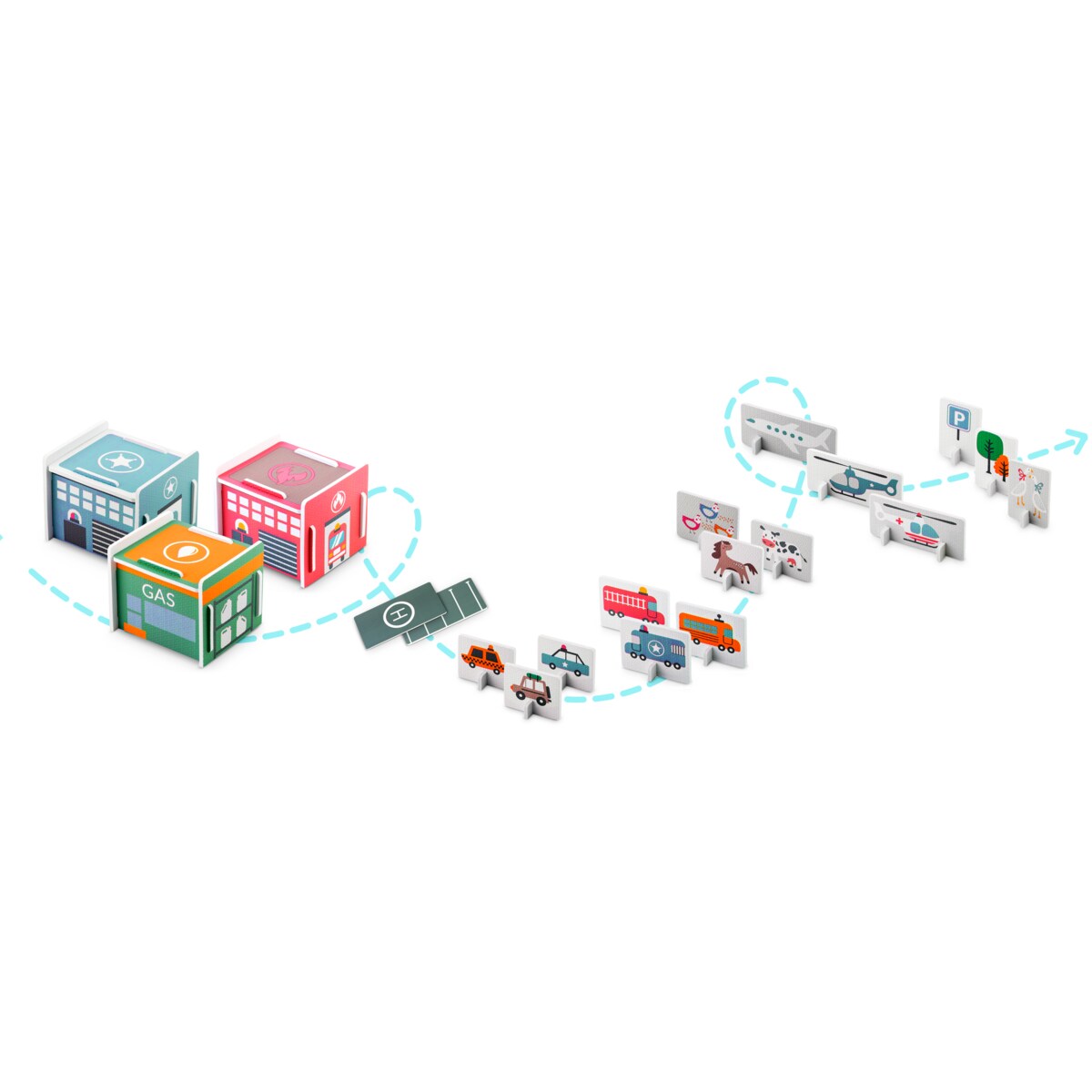 Mata piankowa edukacyjna dla dzieci puzzle 120x120cm Nukido